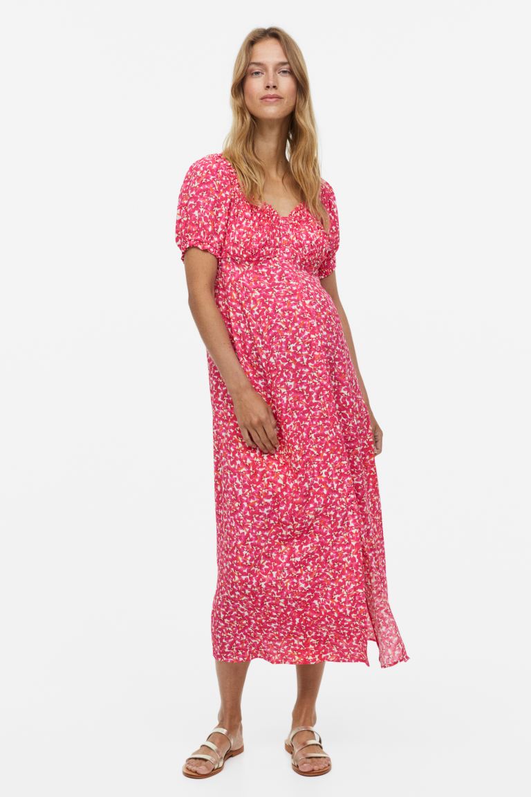 H&M MAMA Off-the-shoulder Dress, best maternity photoshoot dresses