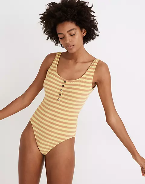 Madewell Striped Terry One, Best Swimsuits 2022