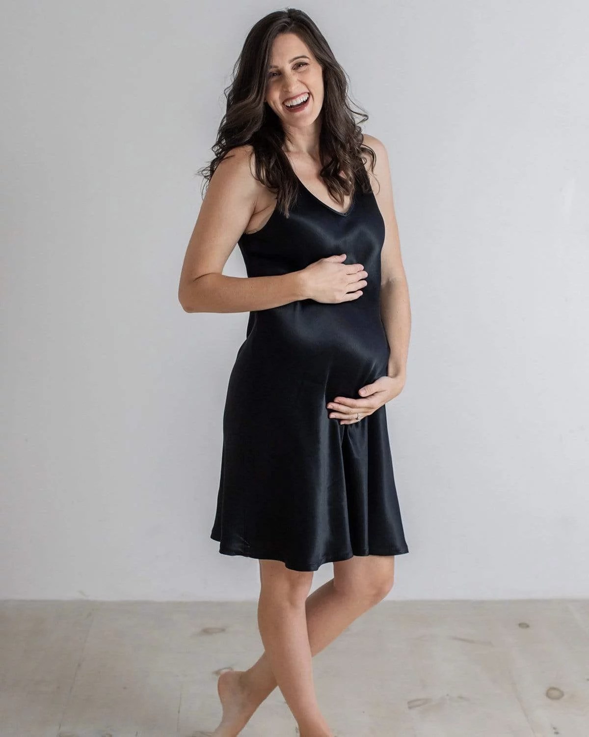 Satin Maternity Nightgown, best maternity photoshoot dresses