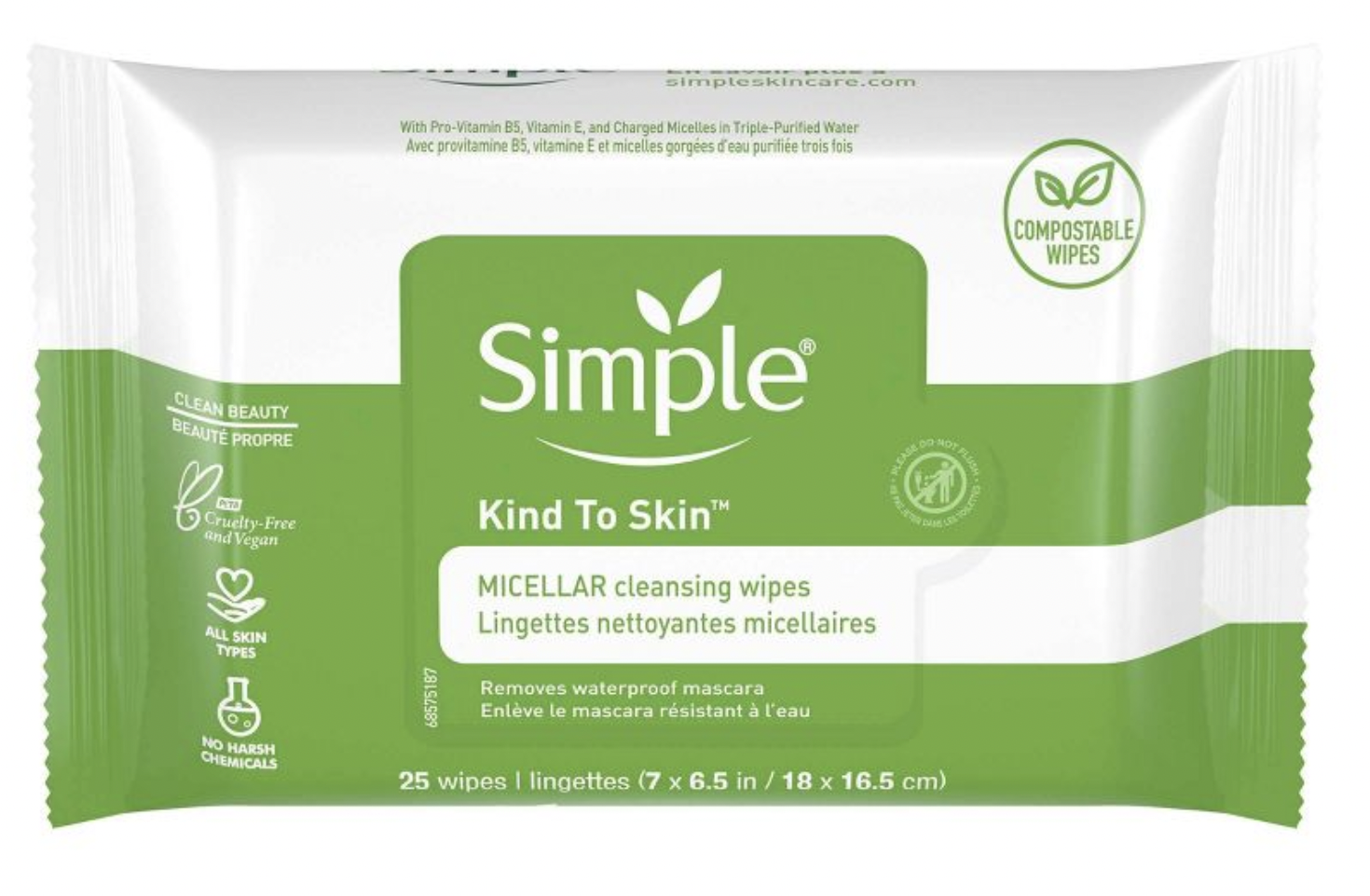 Simple makeup remover wipes