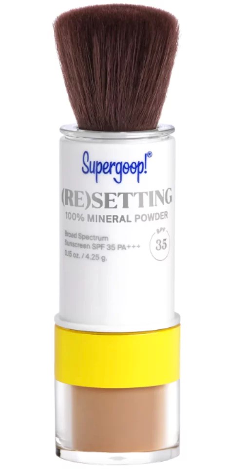 Supergoop-Resetting-100-Mineral-Powder-Sunscreen-SPF-35, layering sunscreens