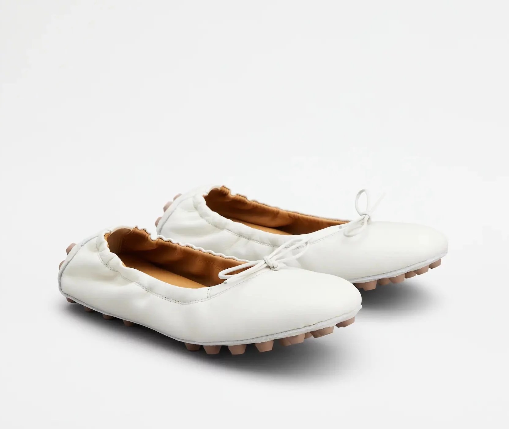 Tod's Bubble Ballerinas In Leather, comfortable ballet flats