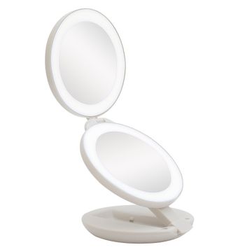Zadro Dual LED Lighted Magnification Travel Mirror - 1X:10X