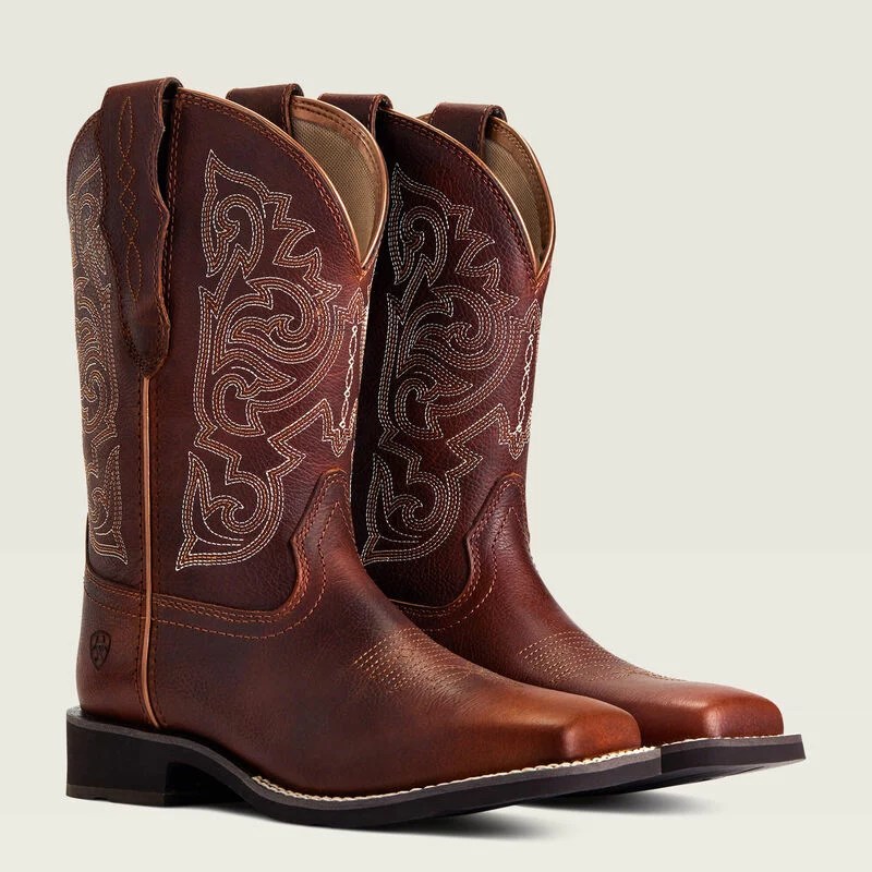 ariat delilah stretch fit western boots for big calves