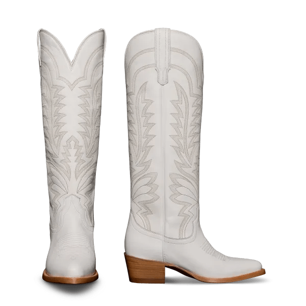 white tecovas abby boots for big calves