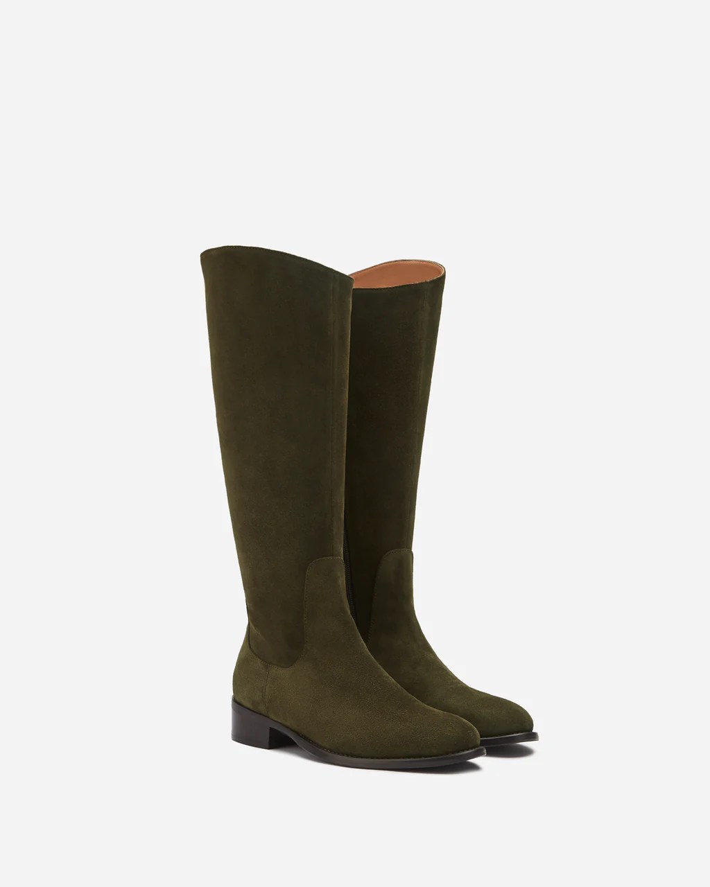 green verity knee high suede boots for big calves