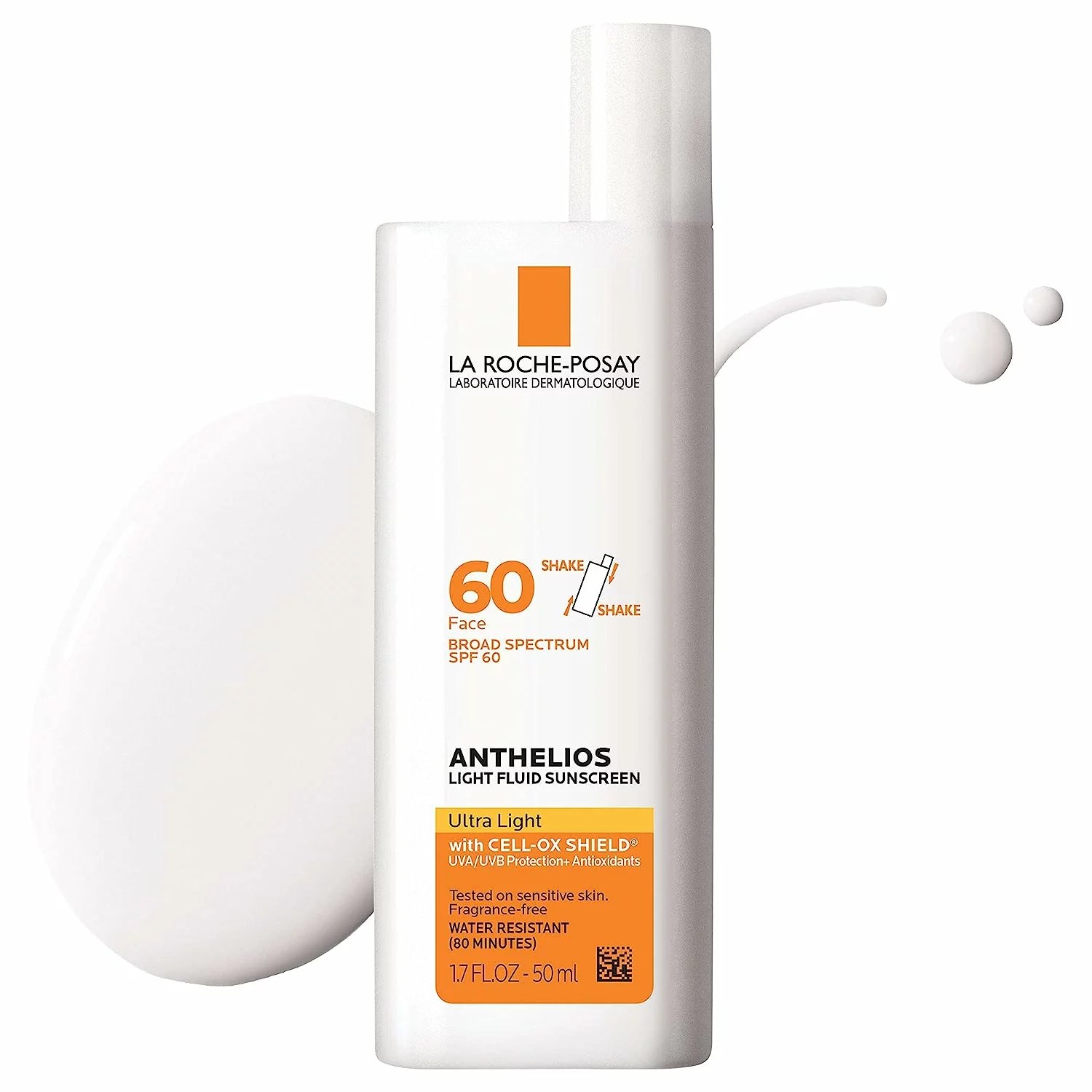 La Roche-Posay Anthelios Light Fluid Face Sunscreen SPF 60, sunscreens for acen prone skin
