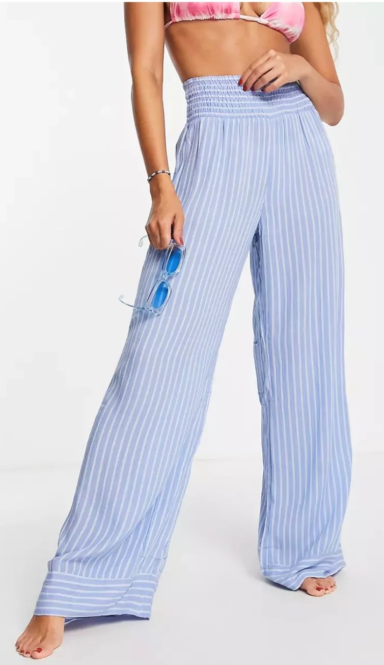 Billabong Daybreak beach pants in blue stripe