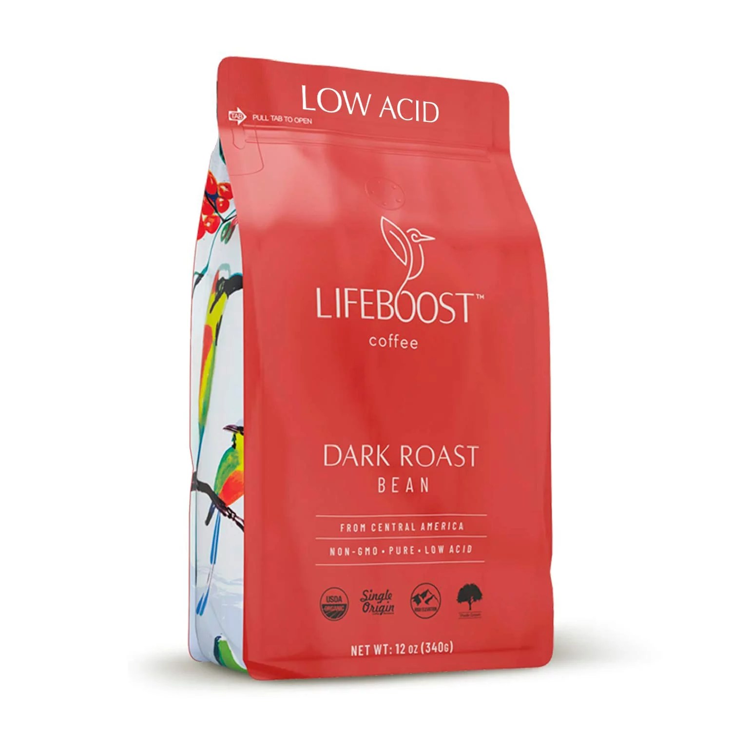Lifeboost low acid dark roast coffee