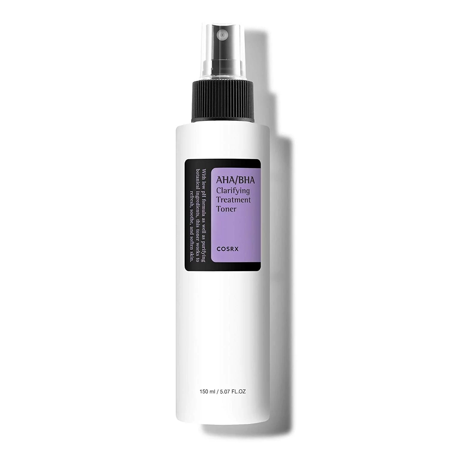 a bottle of cosrx aha and bha spray exfoliator for sensitive skin