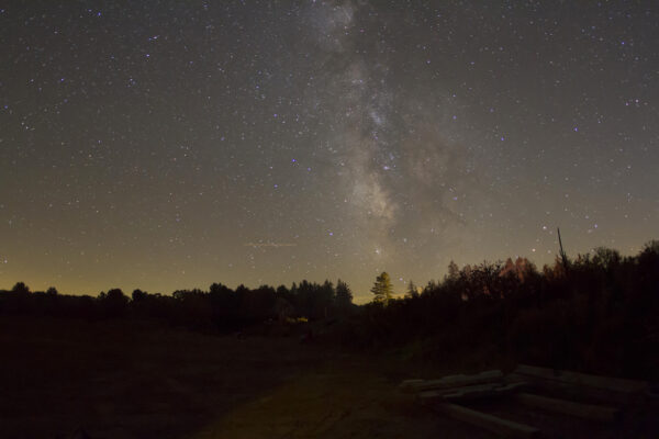 Milky Way Galaxy visable in the night sky at Cherry Springs State Park in northern Pennsylvania, the first gold certified dark sky observation area in the USA
