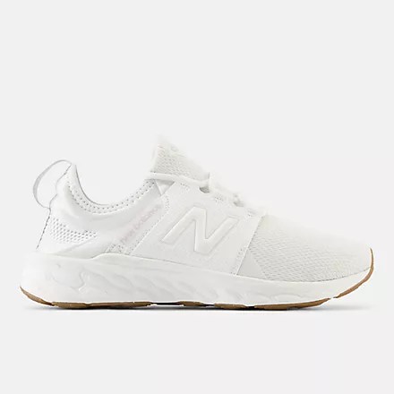 a white pair of new balance fresh foam cruz shoes