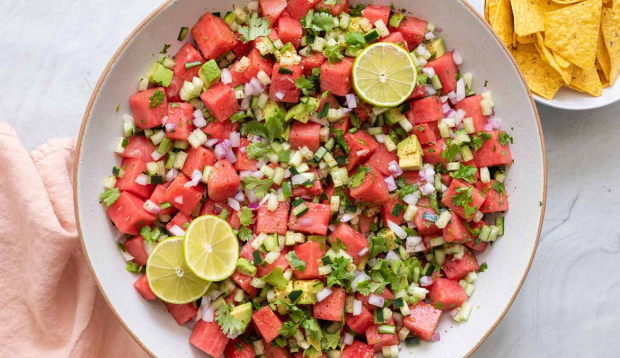 This Hydrating 5-Minute Watermelon Salsa Recipe Is Loaded With 3 Essential Antioxidants That Help Fight...