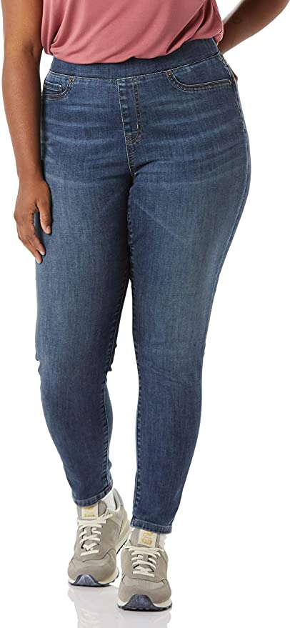 Stretchy Jeggings for Women, Knit Jean Leggings with Pockets