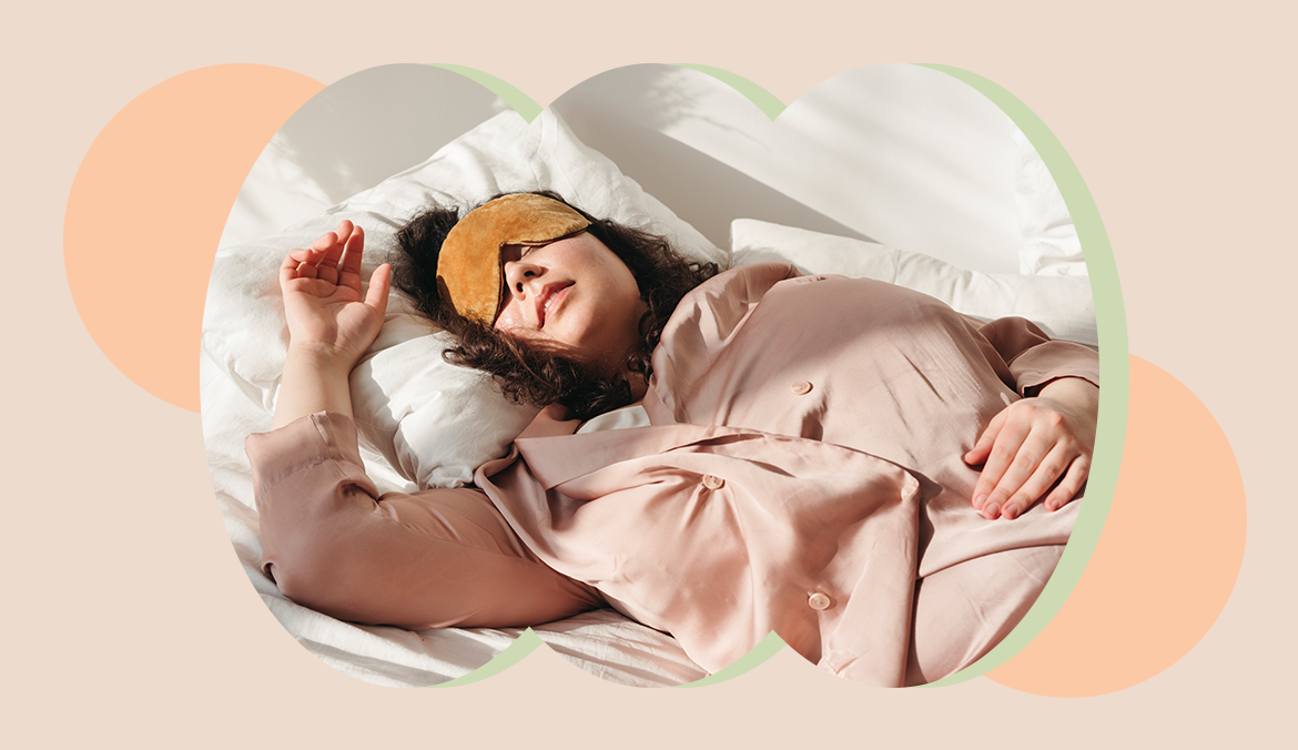 a woman sleeps well because it's part of her self-care ritual