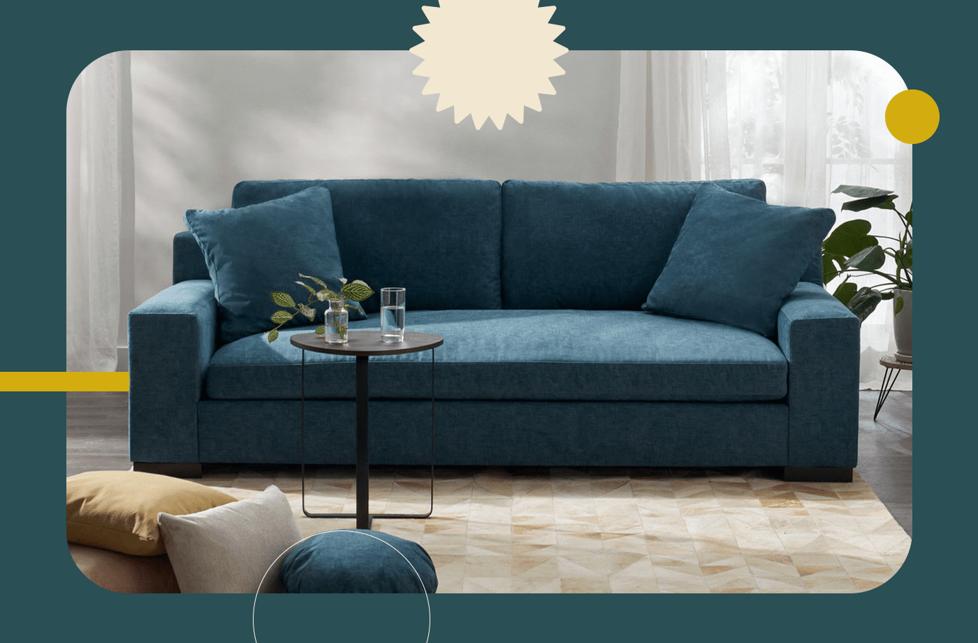 blue sustainable couches