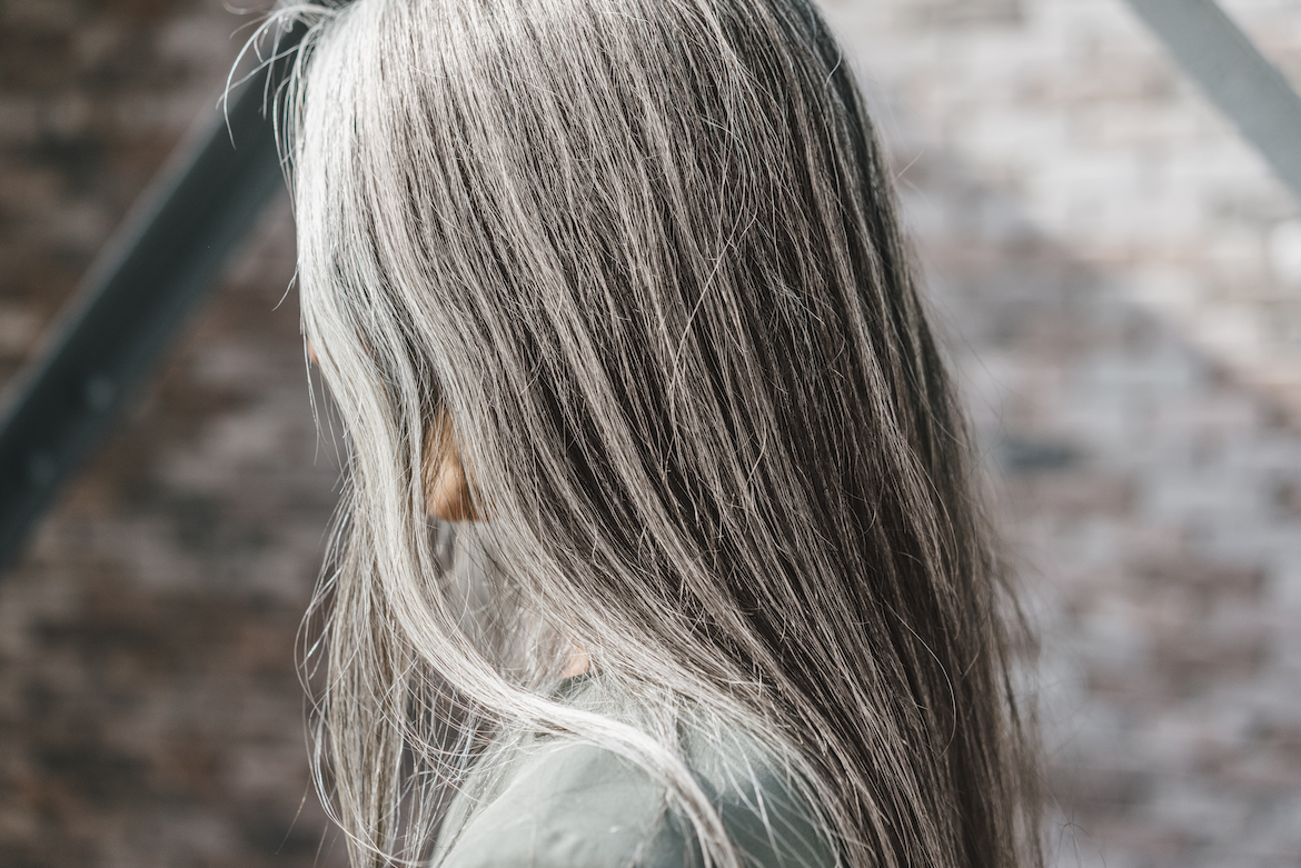 a person with gray hair, best conditioners for gray hair
