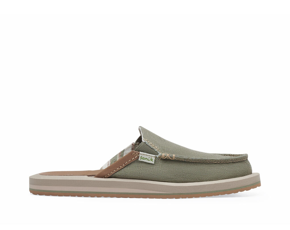 a pair of sanuk you got my back mules with arch support