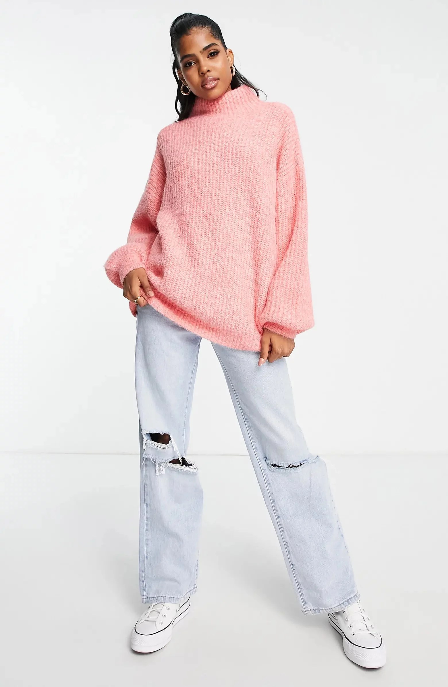 ASOS Design Mock Neck Oversize Sweater