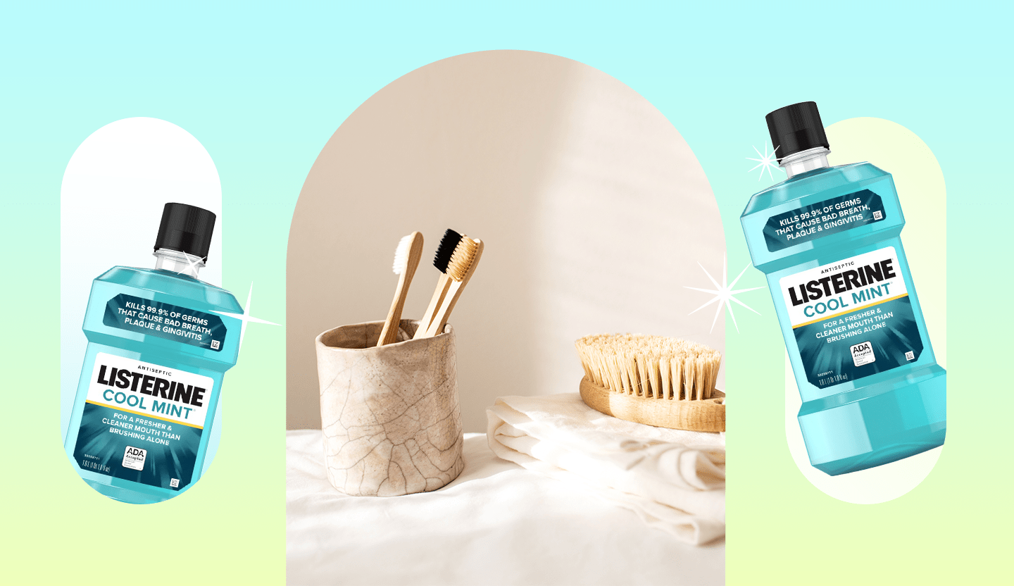 how to add listerine mouthwash into a morning fitness routine