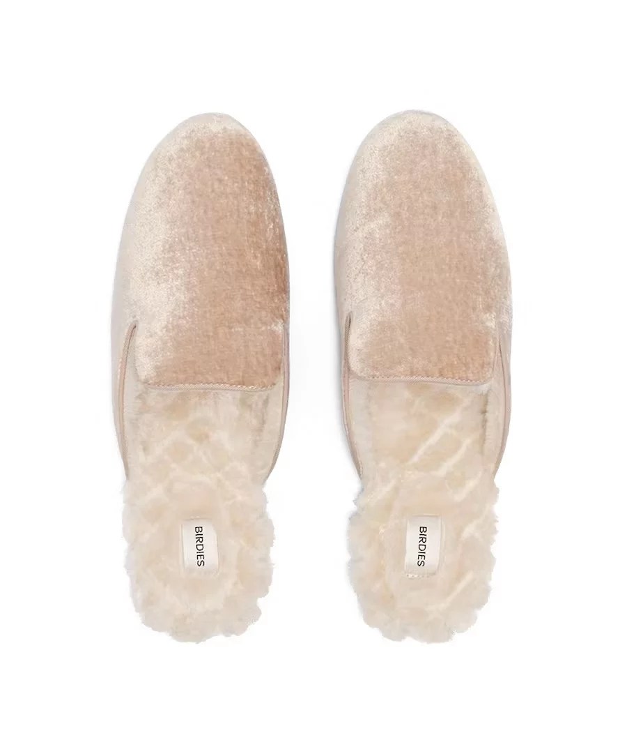 a pair of cream fur birdies phoebe slippers, best sister in law gifts