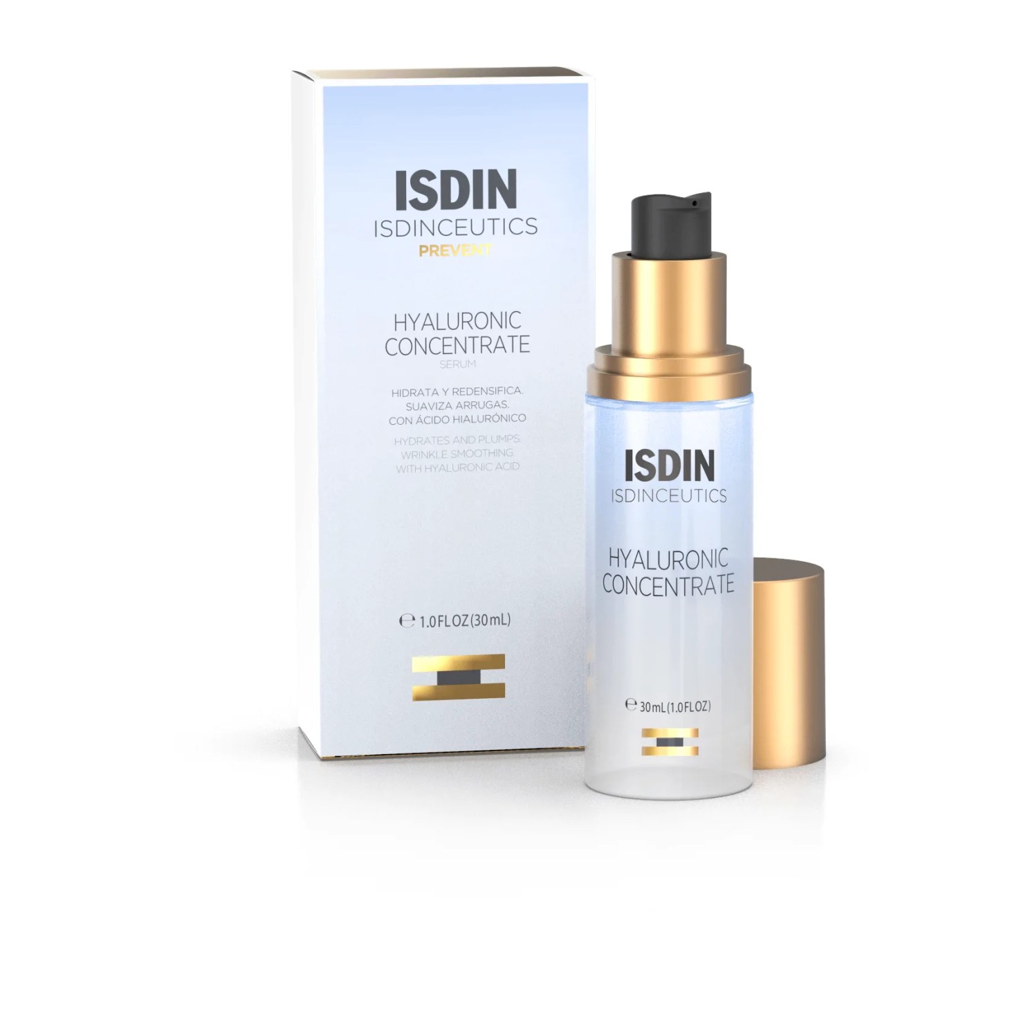 hyaluronic acid serum on a white background for isdin black friday sale