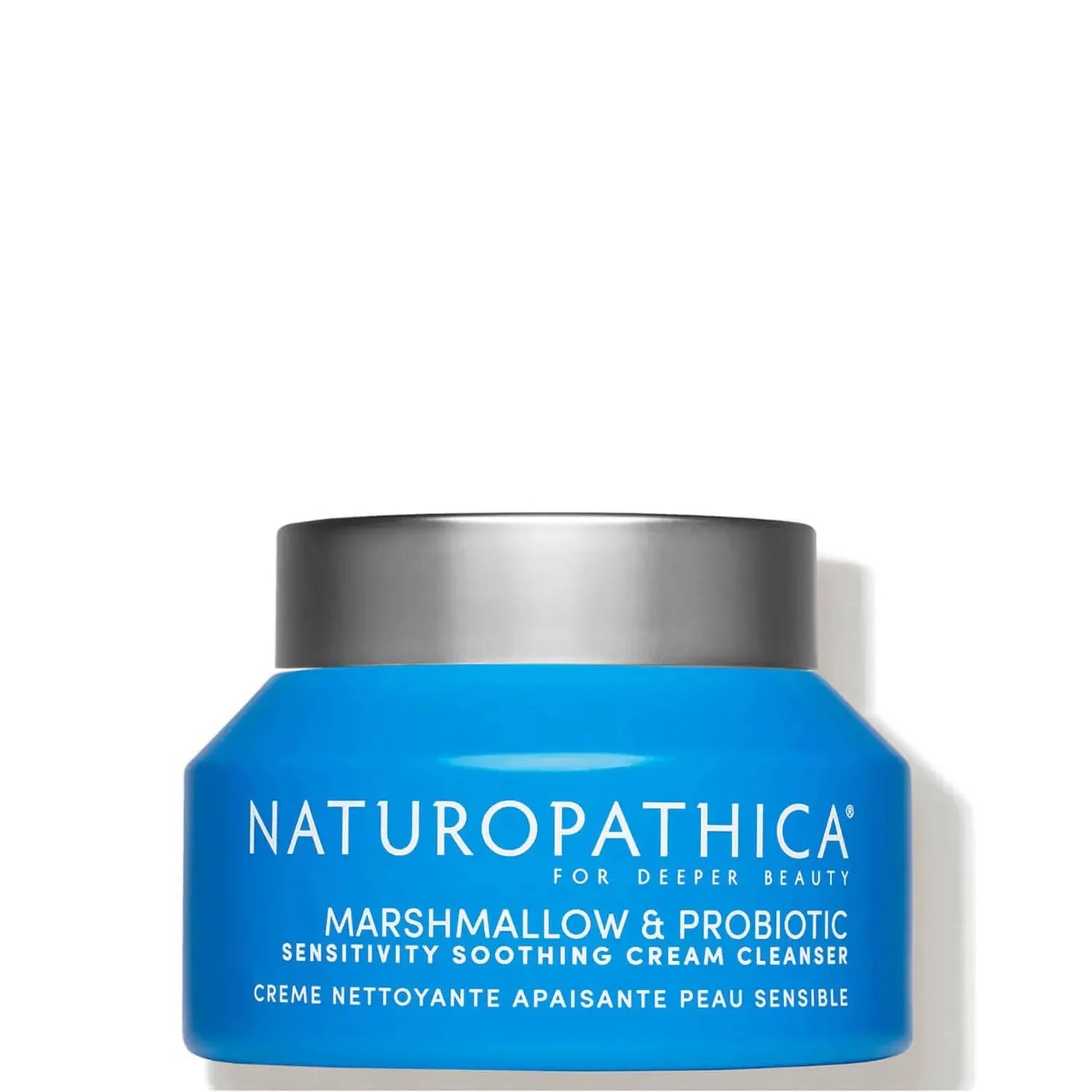 A blue jar of Naturopathica cream cleanser.