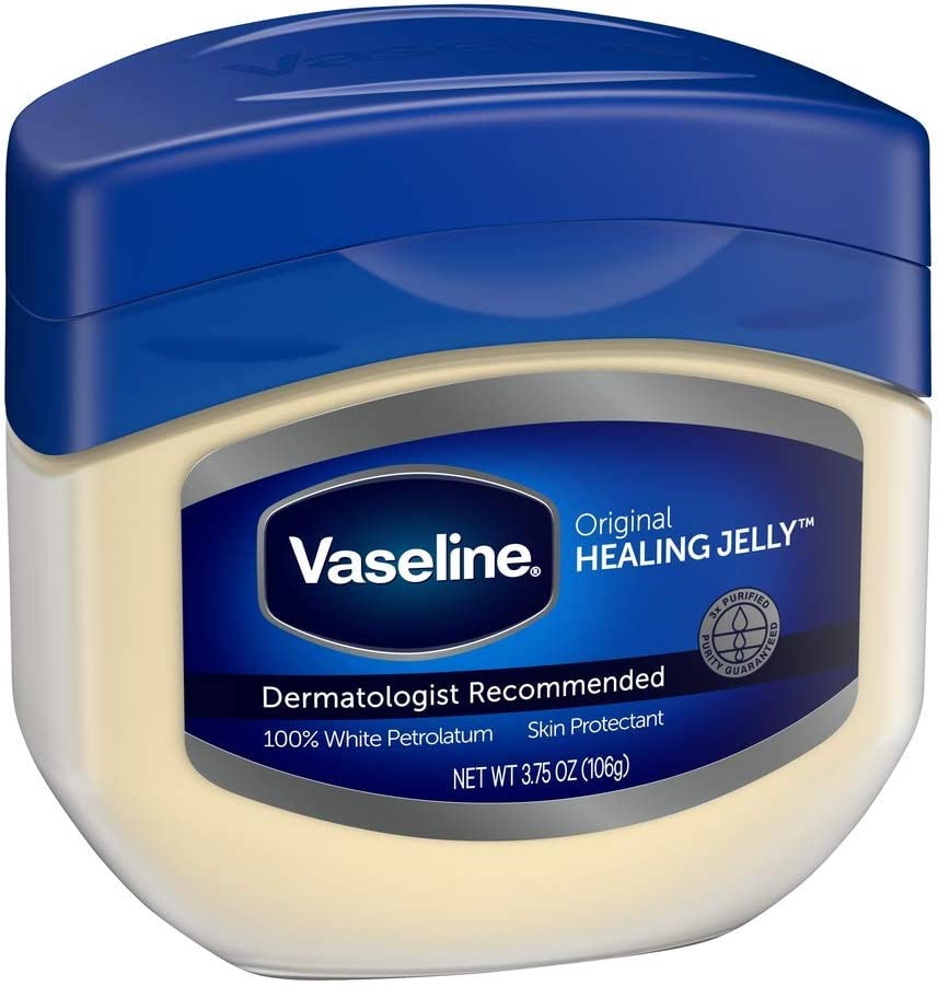 A plastic jar of Vaseline.