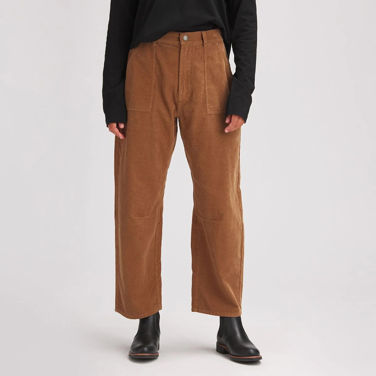 backcountry model wearing basin and range corduroy pants that are on sale at backcountry