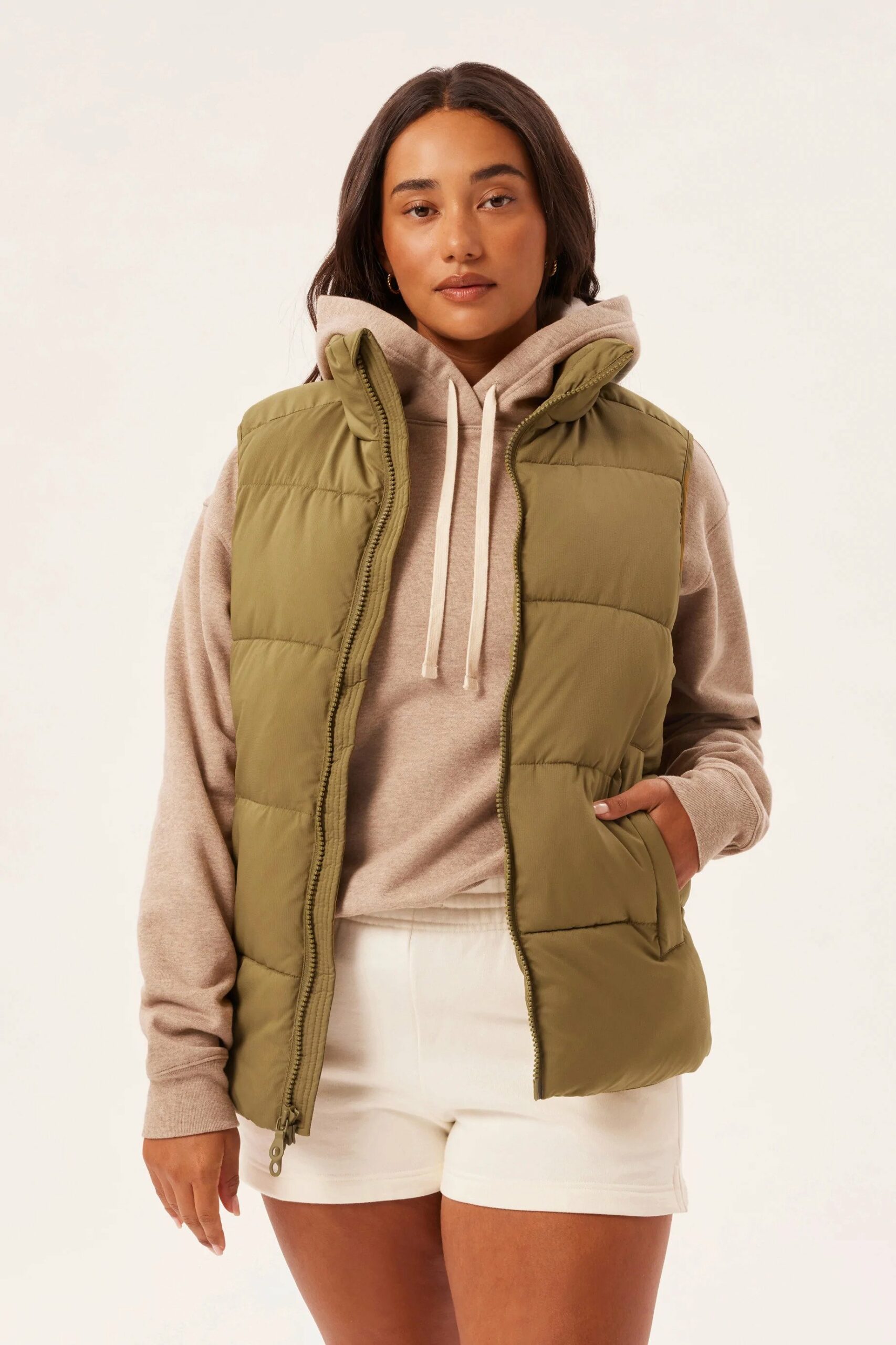 girlfriend collective thorn everyone puffer vest
