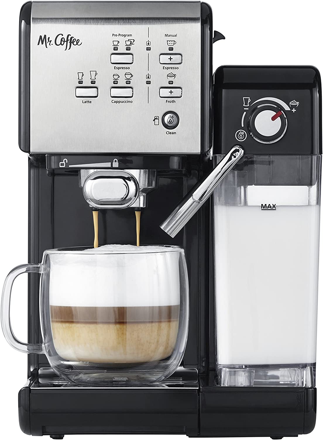 mr. coffee espresso and cappuccino machine