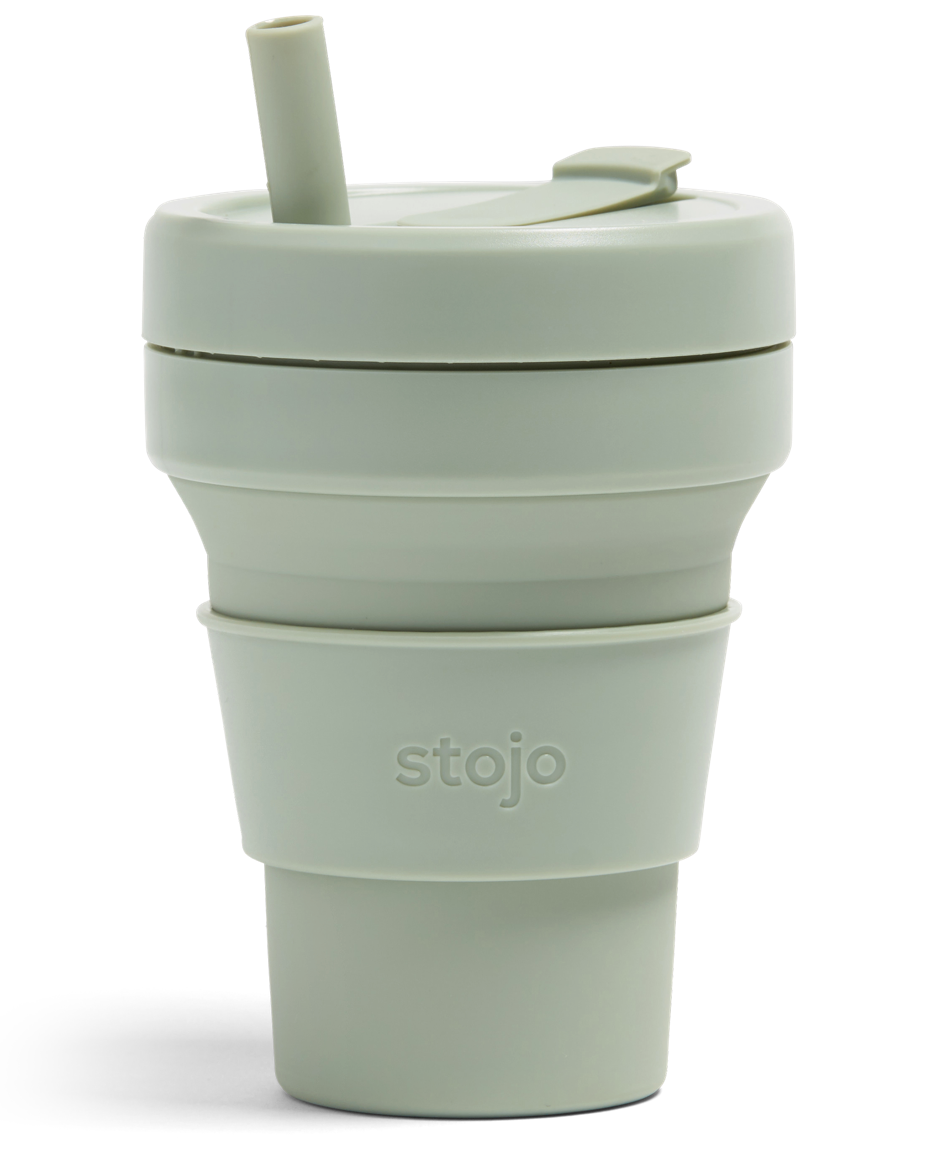 stojo reusable cup for a wellness related secret santa gift on a white background