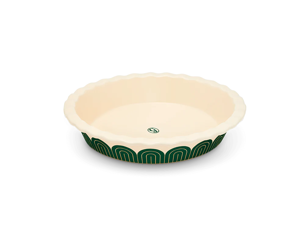 sweetie pie pie dish in green from great jones black friday sale on a white background