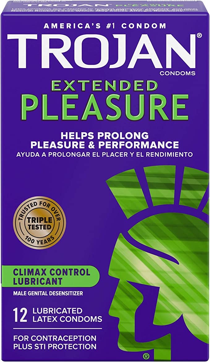 Made with desensitizing agents to prolong pleasure, this option from Trojan is part of this guide to condoms.