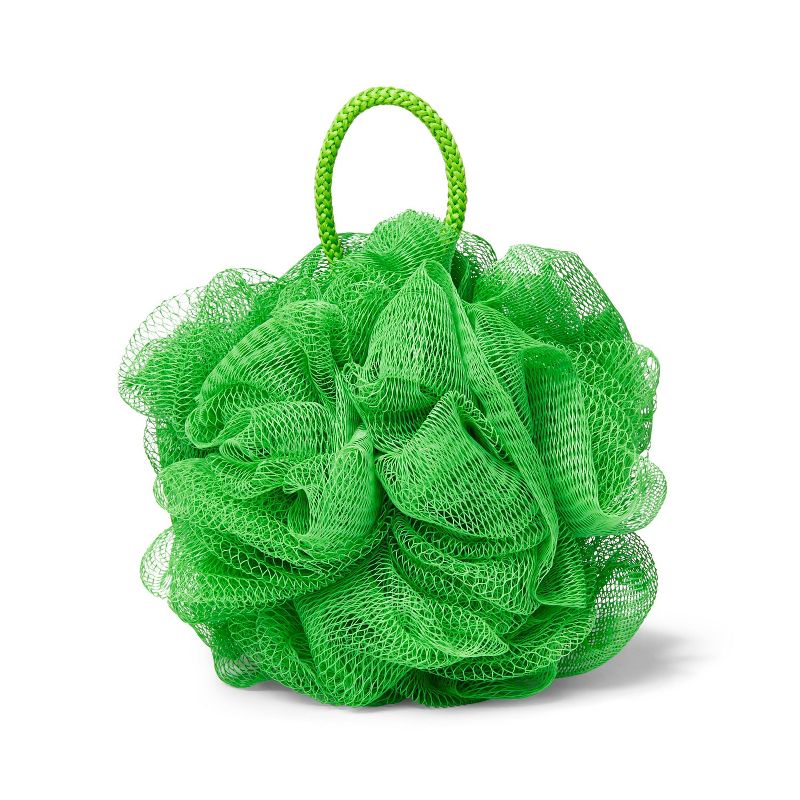 A green loofah.
