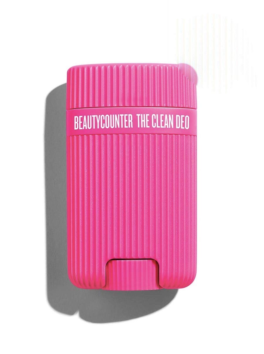 A pink container of Beautycounter deodorant.