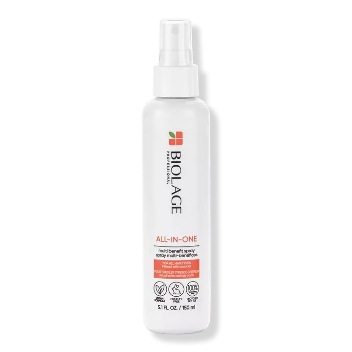 biolage all in one spray on a light gray background