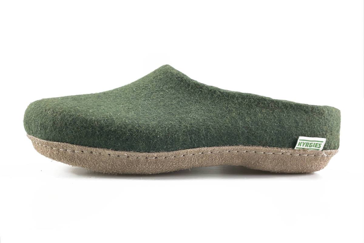 Pictures of Green Kyrgyz Mold Slippers