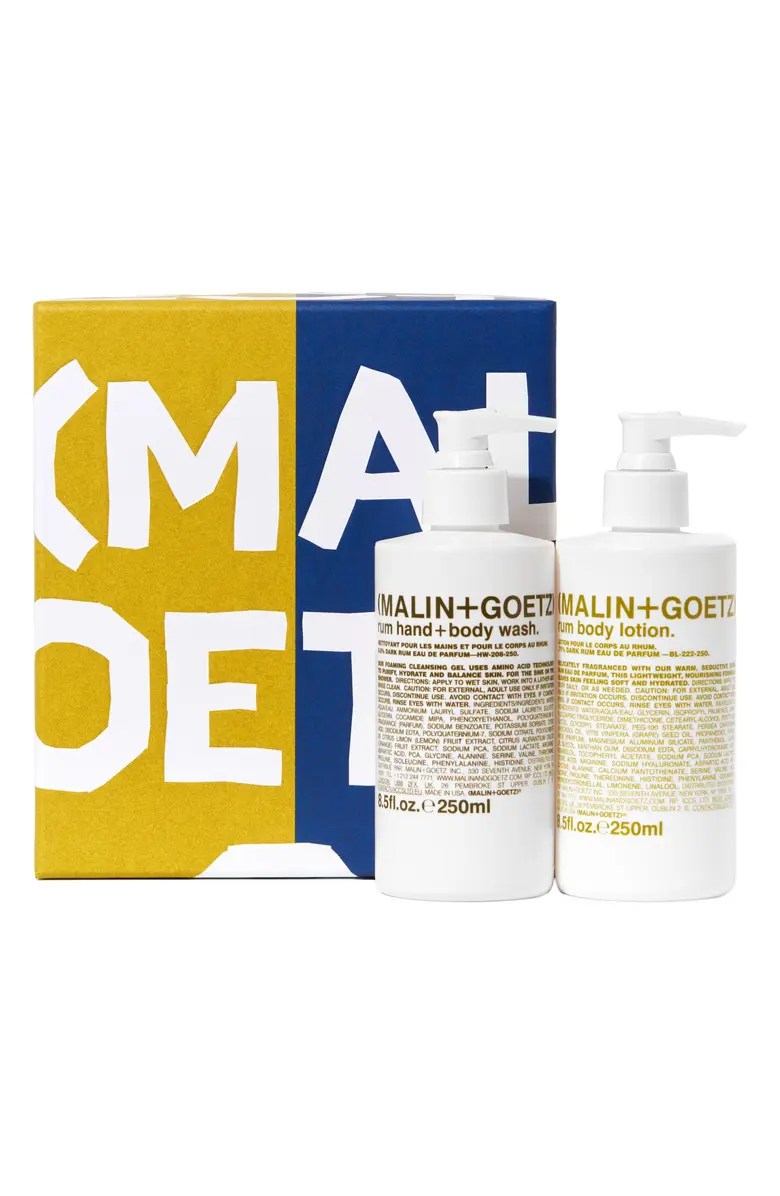 malin and goetz body wash and lotion gift set
