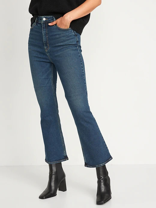 old navy High-Waisted Flare Crop Jeans