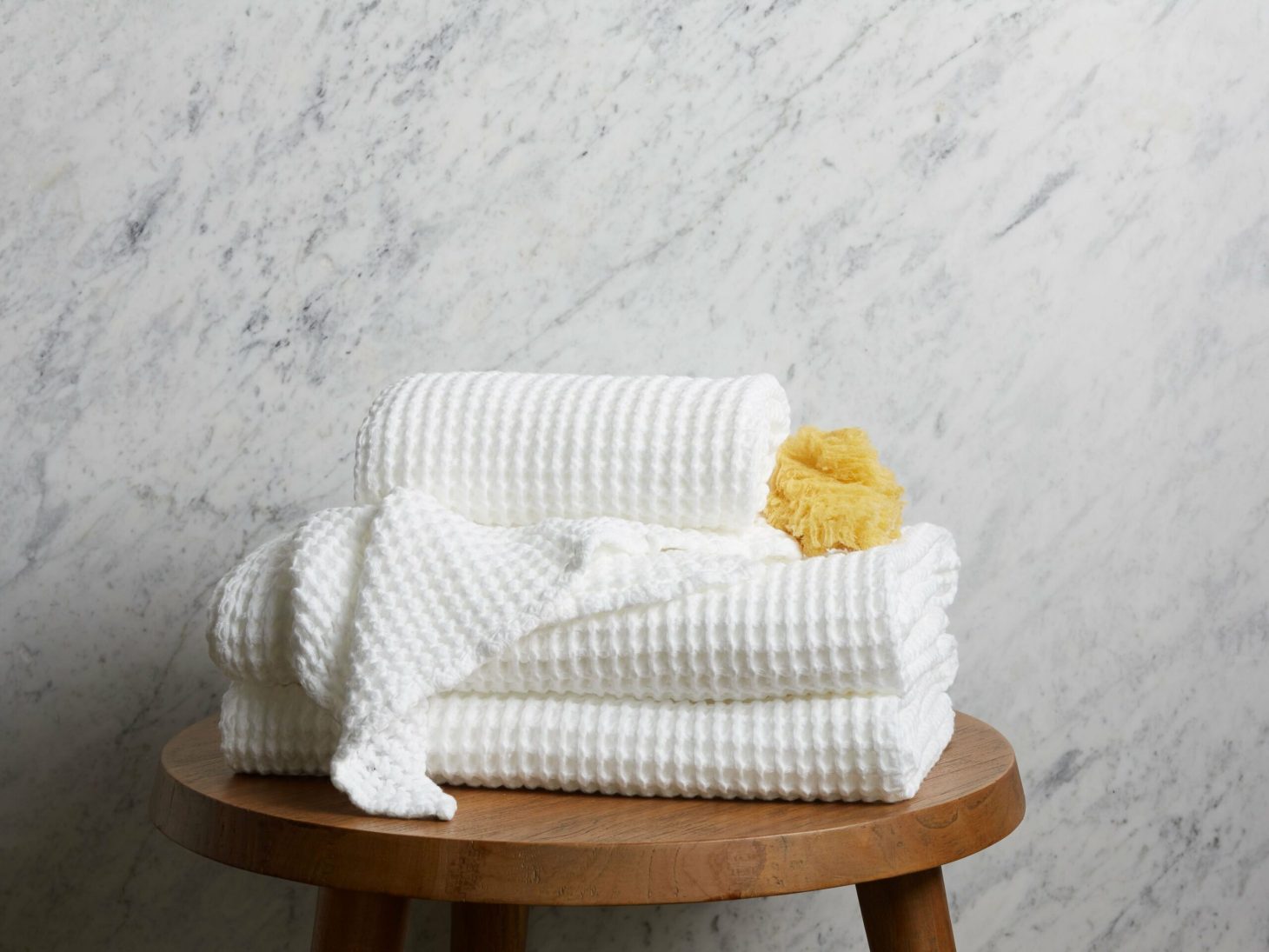 Waffle bath towel from Parachute, one of the best bath towels