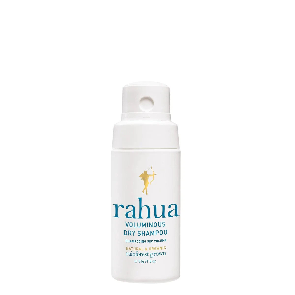 rahua non-aerosol dry shampoo on a white background