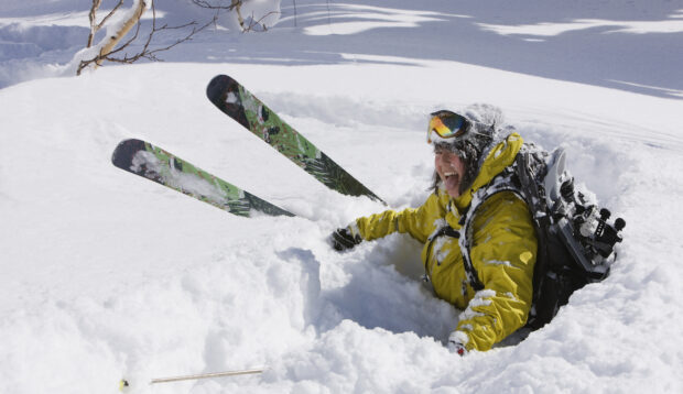 The Hardest Part of Falling on the Slopes Can Be Getting Back Up. Here's How...
