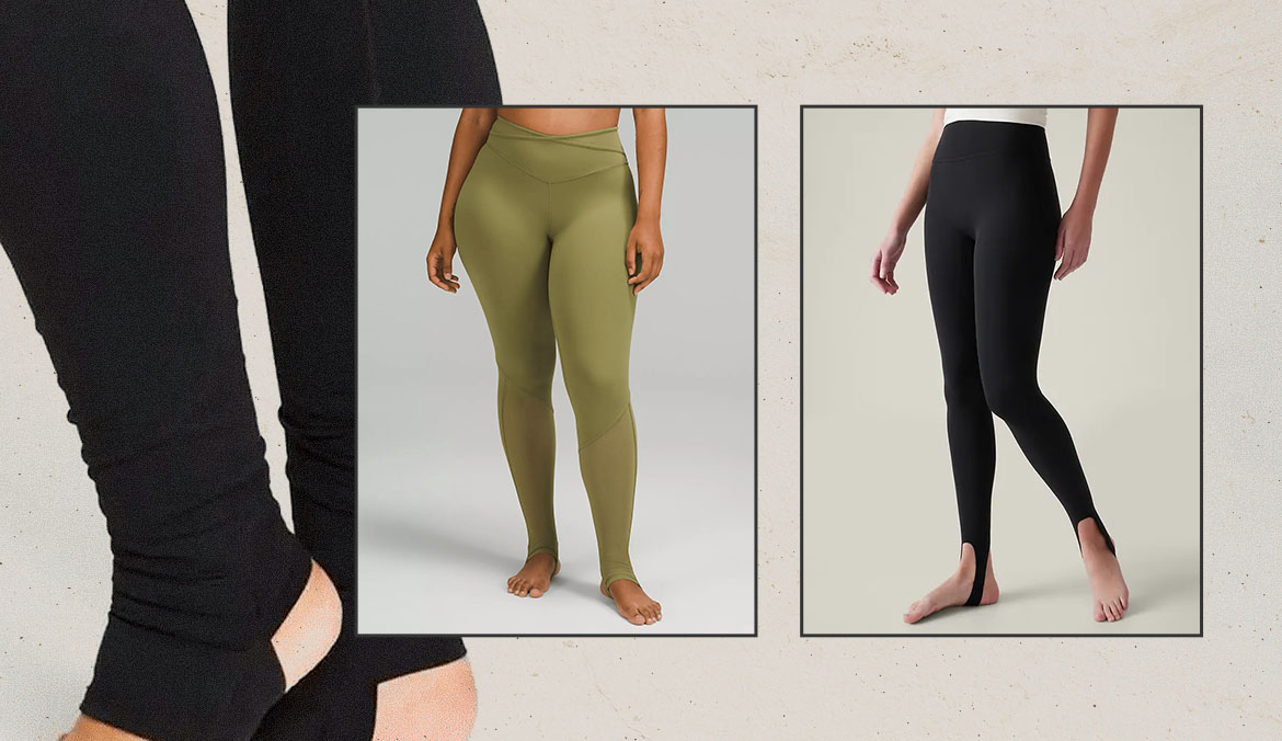 stirrup legging collage with the lululemon and carbon38 stirrup leggings