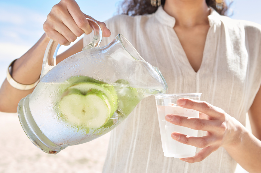 alkaline water for gut health in a cup