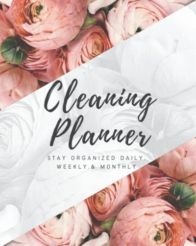 cleaning planner cover with flowers on it, one of the best planners for every habit