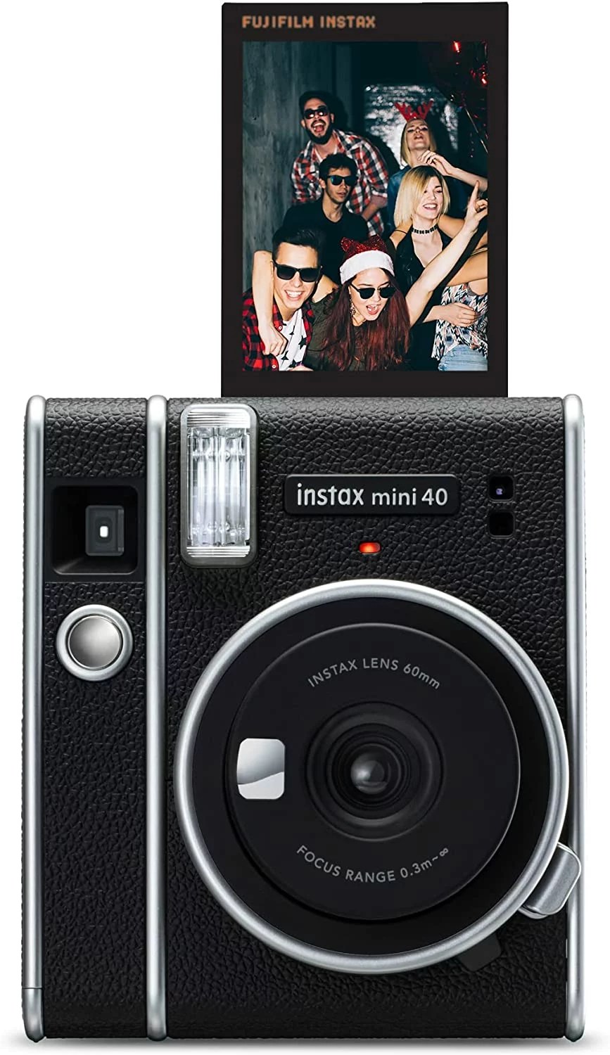 fuji film instax camera, one of the best valentine's day gifts for couples, on a white background
