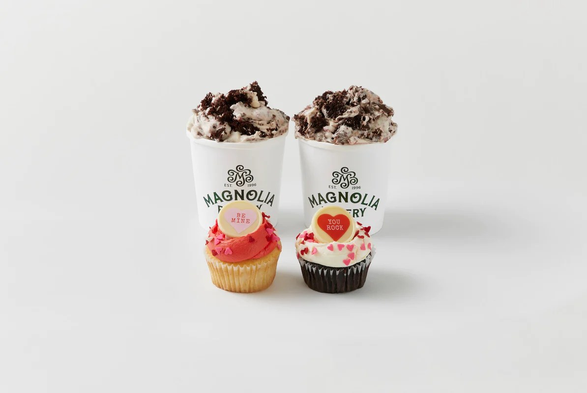 magnolia bakery sampler on a light grey background, one of the best valentine's day gifts for couples