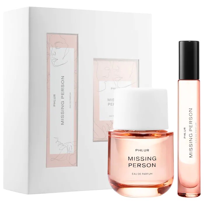 phlur missing person gift set bottle and rollerball, a cute valentine's day gift