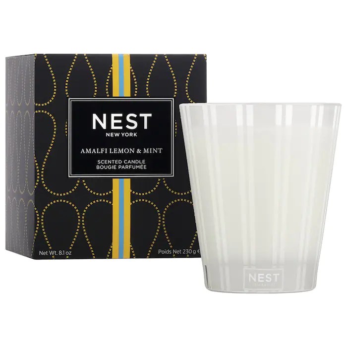nest lemon and mint candle and the box
